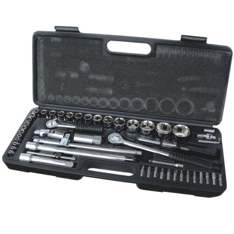 Dugókulcs készlet CrV 52db, 4-32mm, 1/4