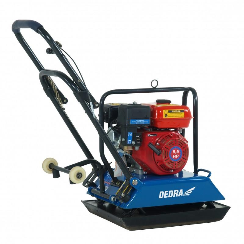 Talajtömörítő 88kg,5,5KM, lenyomat méret 550x420, fekete gumialjazat, szállítást konnyito kerék 0