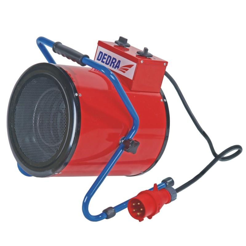 Hengeralakú elektromos hőlégfúvó 2500/5000W, 400V, termosztát, ventilátor funkció 0