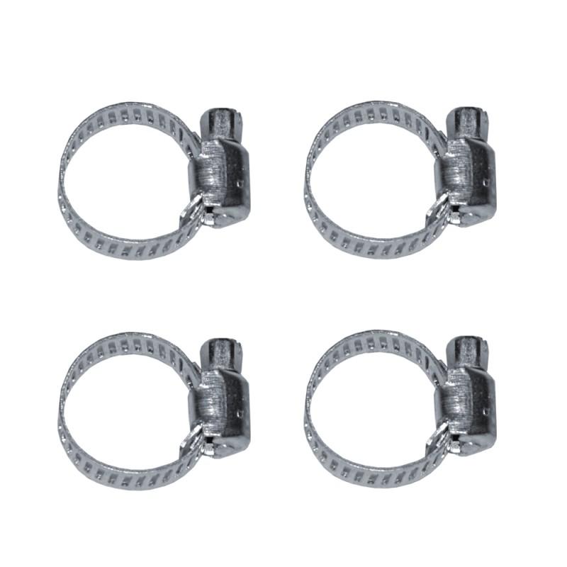 Tömlőbilincs 8-12mm, 4db,állítható, rozsdamentes acél 0