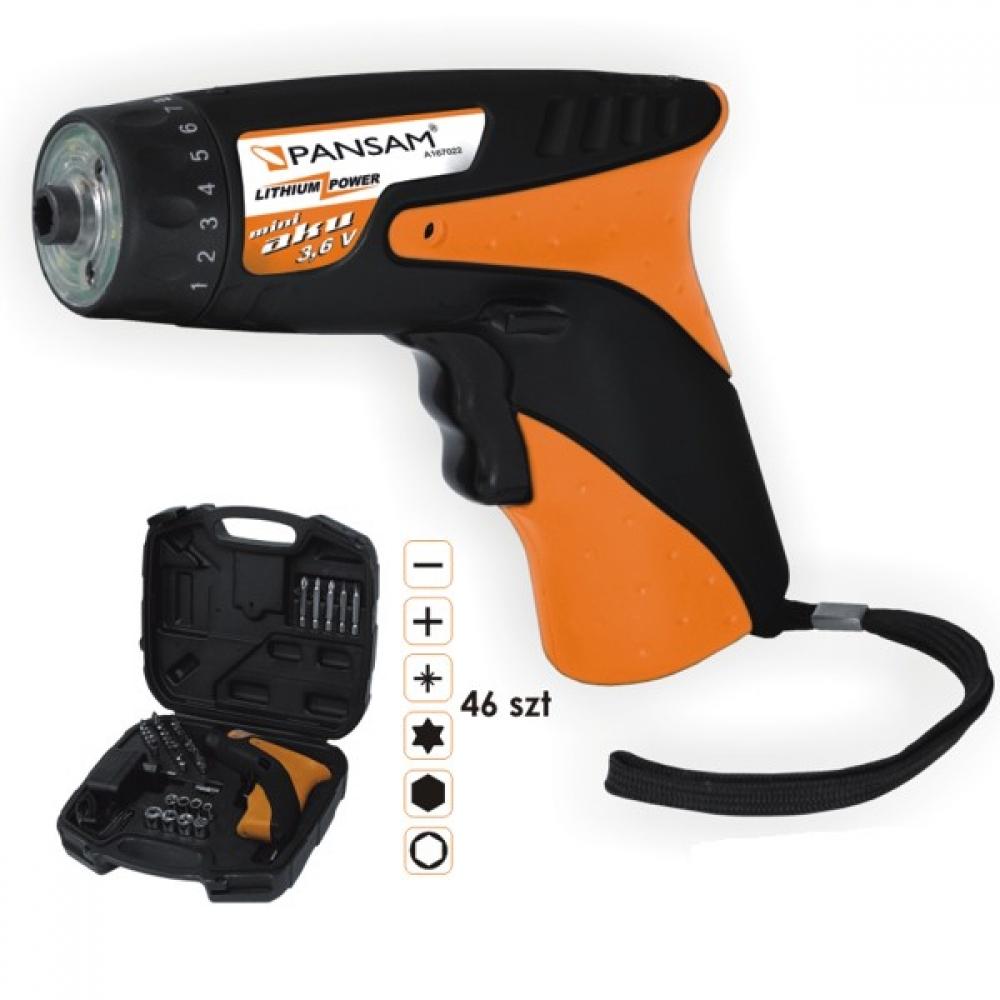 Akkumulátoros csavarbehúzó, Li-lon 3,6V, töltő, akkumulátor, tartozékok 45db. 0