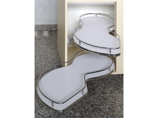 Megszűnt-T_ T_ BELSŐ FÉMRÁCS S180B KIFORDULÓ SAROKTÁLCA BALOS . KRÓM 0