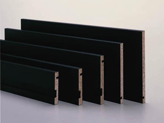 T_ KASÍROZOTT FIÓKOLDAL 2 NUTTAL 2650x120x12,5 mm MATT FEKETE 0