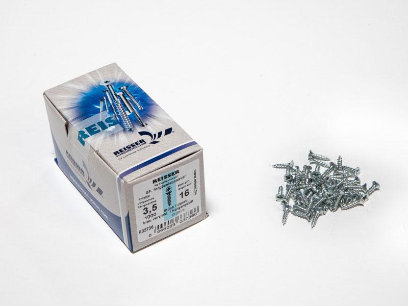 FACSAVAR REISSER 3,5x16mm ACÉL, HORGANYZOTT, TÖVIGMENETES 1000db/doboz 0