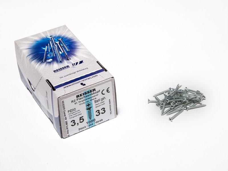 FACSAVAR REISSER 3,5x33mm ACÉL, HORGANYZOTT, TÖVIGMENETES 1000db/doboz 0