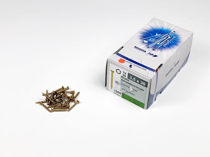 FACSAVAR REISSER 3,5x30mm TORX, ACÉL, SÁRGÍTOTT, TÖVIGMENETES 1000db/doboz 0