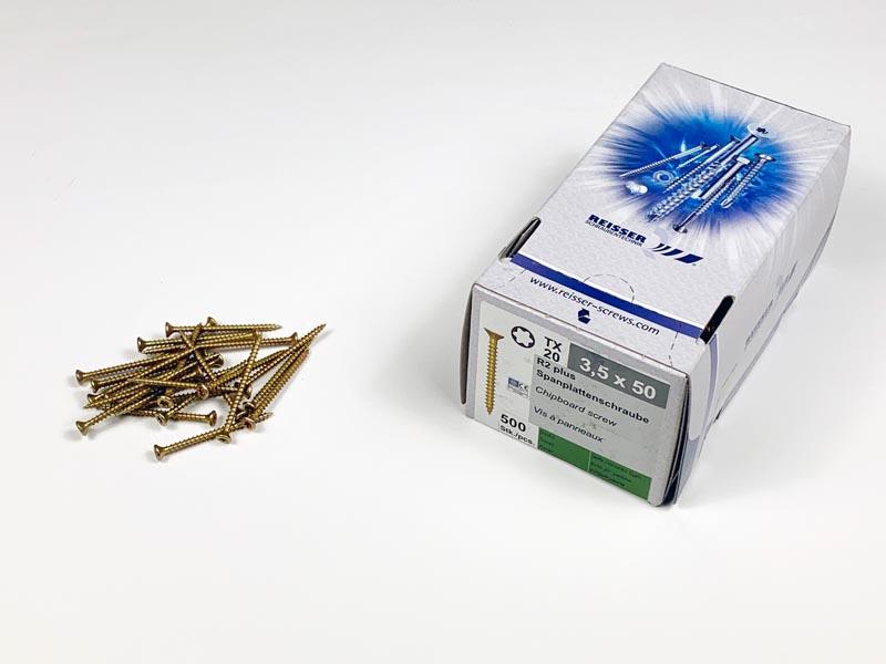 FACSAVAR REISSER 3,5x50mm TORX, ACÉL, SÁRGÍTOTT, TÖVIGMENETES 500db/doboz 0