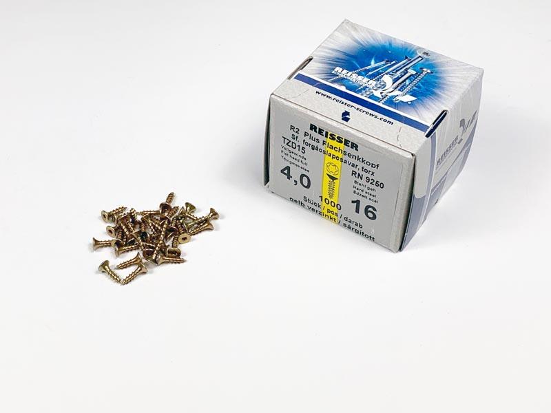 FACSAVAR REISSER 4x16mm TORX, ACÉL, SÁRGÍTOTT, TÖVIGMENETES 1000db/doboz 0
