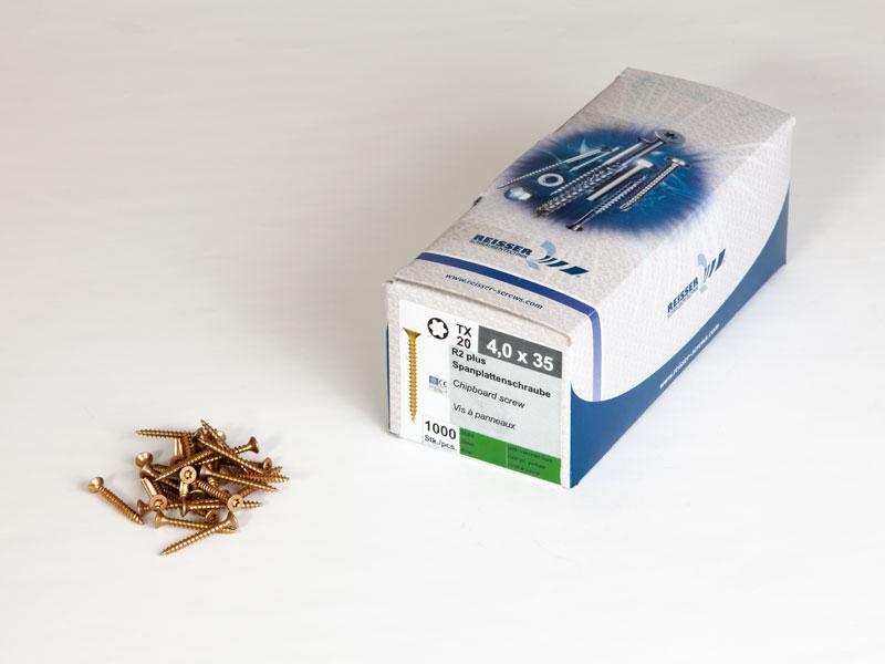 FACSAVAR REISSER 4x35mm TORX, ACÉL, SÁRGÍTOTT, TÖVIGMENETES 1000db/doboz 0