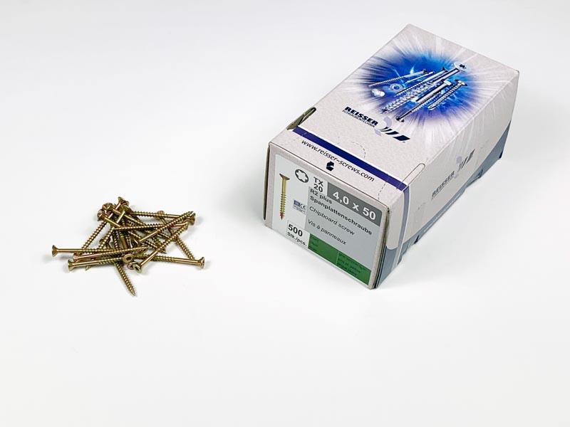 FACSAVAR REISSER 4x50mm TORX, ACÉL, SÁRGÍTOTT, RÉSZMENETES 500db/doboz 0