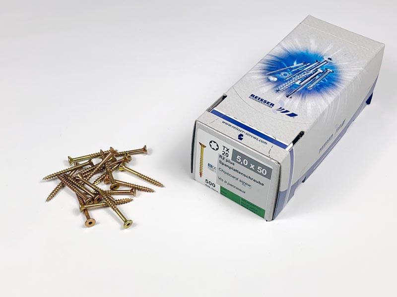 FACSAVAR REISSER 5x50mm TORX, ACÉL, SÁRGÍTOTT, RÉSZMENETES 500db/doboz 0