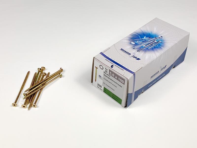 FACSAVAR REISSER 5x100mm TORX, ACÉL, SÁRGÍTOTT, RÉSZMENETES 200db/doboz 0