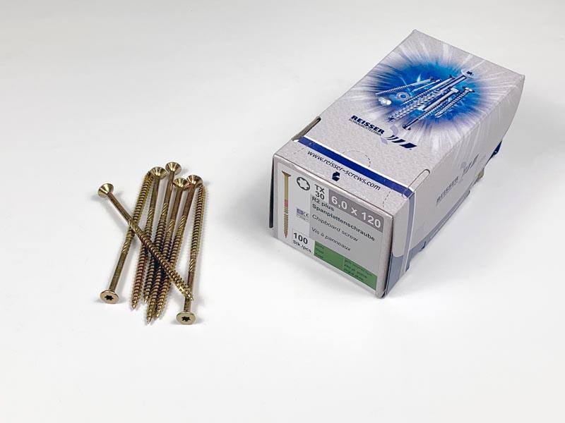 FACSAVAR REISSER 6x120mm TORX, ACÉL, SÁRGÍTOTT, RÉSZMENETES 100db/doboz 0