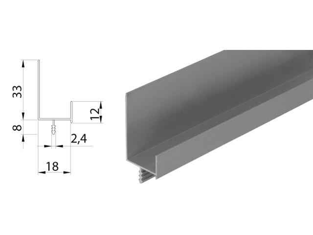 Megszűnt-ALUMÍNIUM FOGANTYÚPROFIL L807B 3000mm ALUMÍNIUM 0