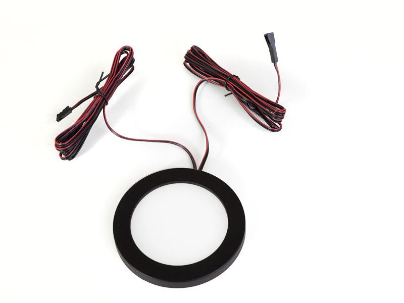 T_ LED VILÁGÍTÁS SLL05 BEÉPÍTETT FÉNYERŐ- ÉS SZÍNHŐMÉRSÉKLET VEZÉRLŐVEL D=94mm MAX.4W FEKETE 0