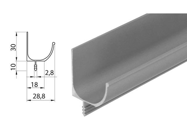 ALUMÍNIUM FOGANTYÚPROFIL L808A 3000mm ALUMÍNIUM 0