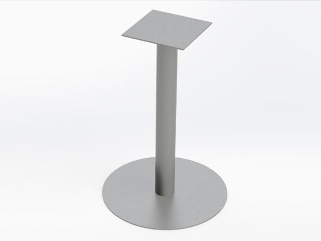 BISZTRÓ ASZTALLÁB FM01 KÖR TALPAS H=720mm D=490mm EZÜST RAL 9006 0