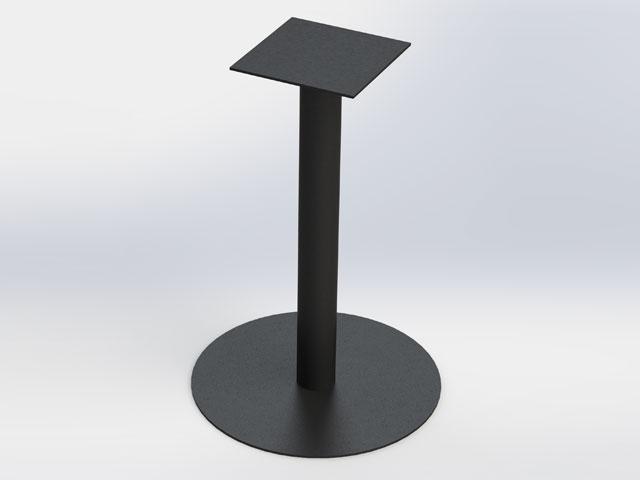 BISZTRÓ ASZTALLÁB FM01 KÖR TALPAS H=720mm D=490mm FEKETE RAL 9005 0