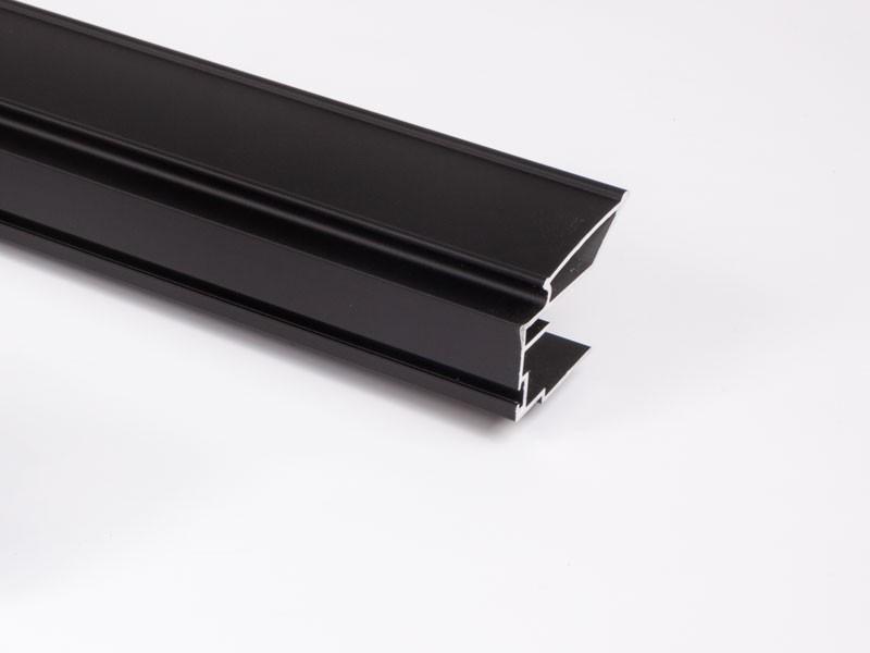 Megszűnt-TOLÓAJTÓ BÚTORLAPHOZ UNI 2 FOGANTYÚ PROFIL 2,7M MATT FEKETE 0