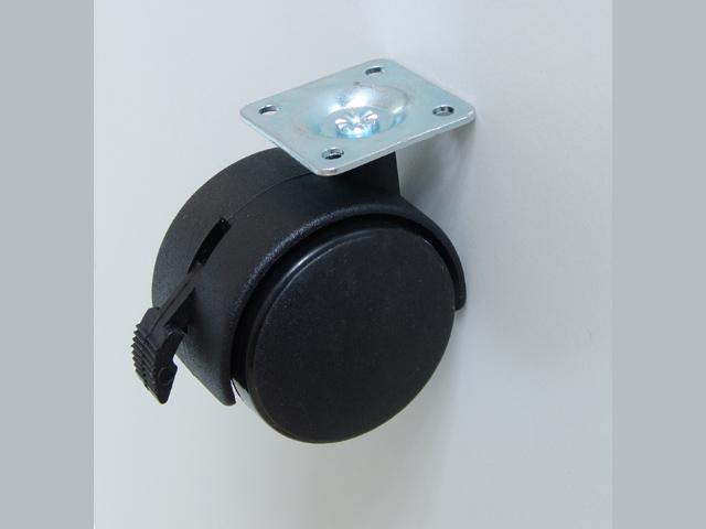 BELTÉRI BÚTORGÖRGŐ P-04Q FÉKEZŐS TALPAS 50mm 25kg FEKETE 0