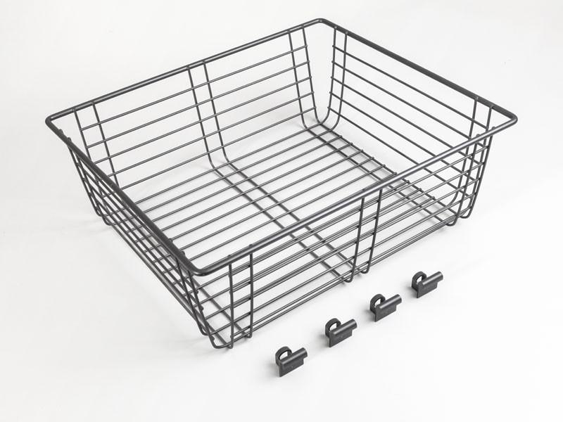 GARDRÓB SZERELVÉNY HOME BOX FÉM RÁCSKOSÁR 500MM-ES, 340x155x383MM, ACÉLSZÜRKE 0