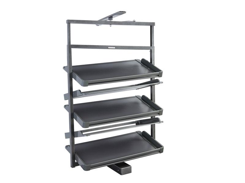 GARDRÓB SZERELVÉNY HOME BOX FORGATHATÓ CIPŐTARTÓ ÁLLVÁNY KERET 705x1073 MM, ACÉLSZÜRKE 0