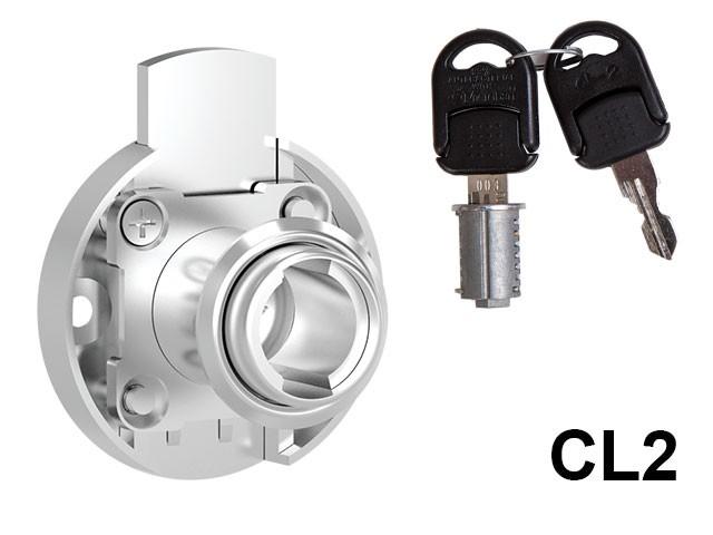 Megszűnt-CL BÚTORZÁR 708-CL2 FIÓKZÁR D=39,5mm NIKKEL 0