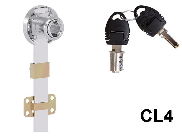 T_ CL BÚTORZÁR 702-CL4 KÖZPONTI FIÓKZÁR OLDALRA D=40mm, 500mm NIKKEL 0