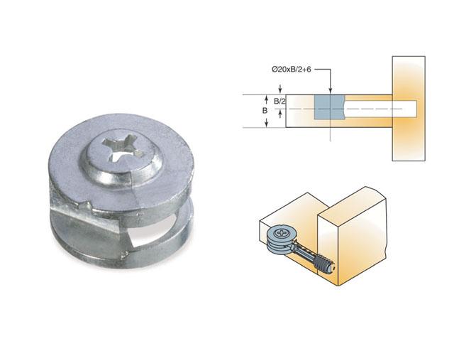 T_ ÖSSZEHÚZÓ EXCENTERHÁZ NAGY TEHERBÍRÁSÚ 20x13mm FÉM 0