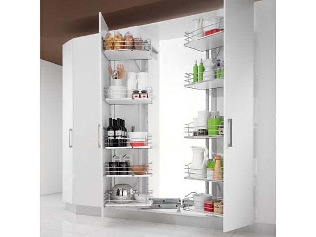 BELSŐ FÉMRÁCS 807A/SX BALOS KIFORDULÓ KAMRAPOLC 450x1840x500mm 40 KG SZÜRKE-KRÓM 0