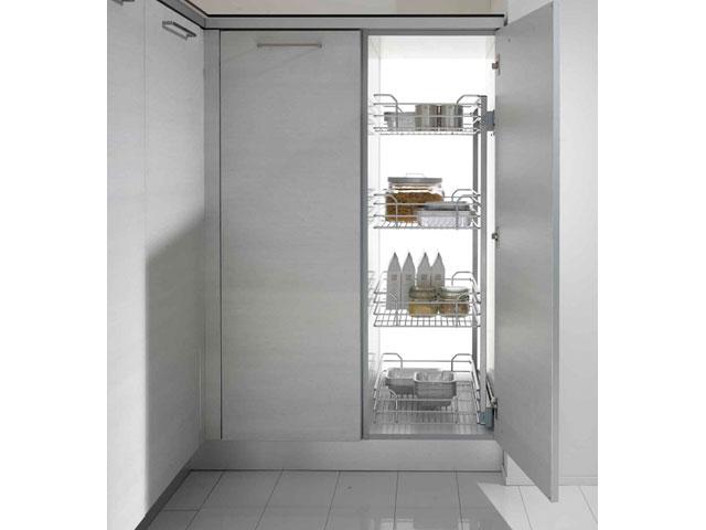 BELSŐ FÉMRÁCS 809A 4 RÉSZES KIHÚZHATÓ POLC 600x1085x500mm 45kg SZÜRKE-KRÓM 0