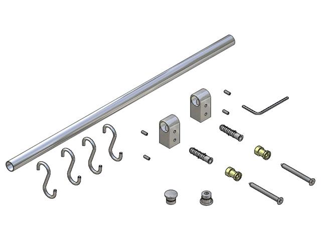 KÜLSŐ FÉMRÁCS 827-0450C-SC RÚD 450 mm KRÓM 0