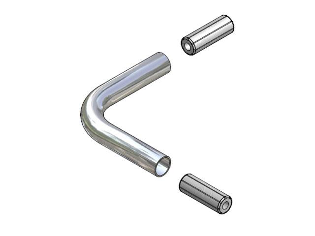 KÜLSŐ FÉMRÁCS 801-007C SAROKIDOM 90° . KRÓM 0