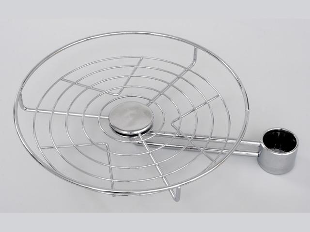 TÉRBE ÁLLÍTHATÓ OSZLOP WE10.0004 KÖR ALAKÚ KAROS FÉMPOLC ÁTM: 350mm KRÓM 0