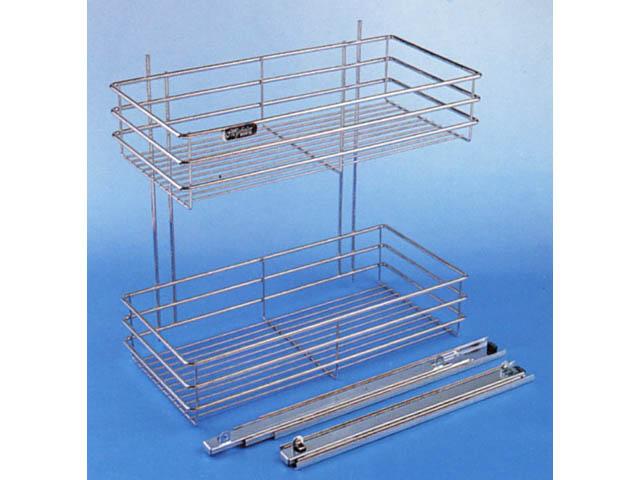 BELSŐ FÉMRÁCS ML003A OLDALRA SZERELHETÖ POLC 245x430x475 mm KRÓM 0