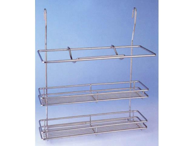 GP303 FÜSZERTARTÓ 2 TÁLCÁS KRÓM 330x325x160 mm 0