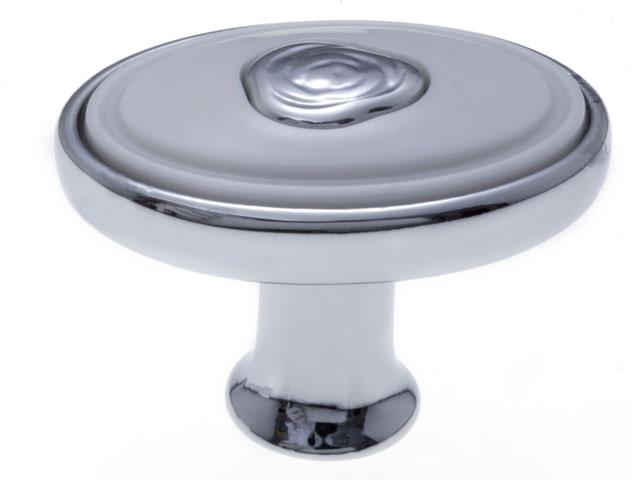 T_ BÚTORFOGANTYÚ 1897-32 ZN1A4 GOMB KRÓM-FEHÉR 0