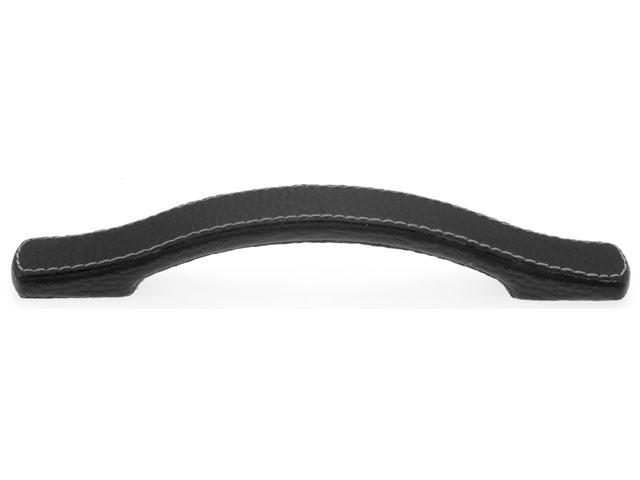 T_ BÚTORFOGANTYÚ 8014-184 128mm FEKETE BŐRHATÁSÚ 0