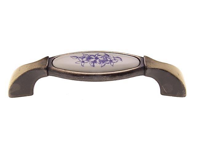 BÚTORFOGANTYÚ C1017/21/B 96 ANTIKOLT BRONZ-KÉK VIRÁG 0