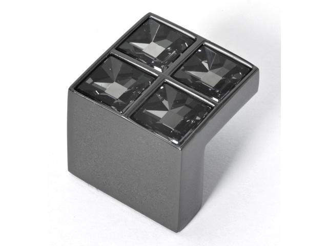 BÚTORFOGANTYÚ 550.016.SAE2 16 FEKETE NIKKEL-ZÖLD OPÁL SWAROVSKI KRISTÁLY 0