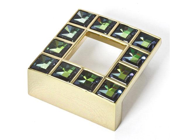 BÚTORFOGANTYÚ 550.032.EMGP 32 ARANY-SMARAGD SWAROVSKI KRISTÁLY 0