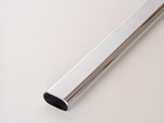 Megszűnt-VÁLLFATARTÓ RÚD 13103.001 OVÁLIS 3000x30x15/0,7mm KRÓM 0