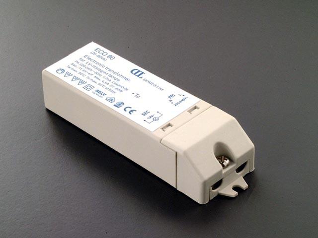 T_ VILÁGÍTÁSTECHNIKAI KIEGÉSZÍTŐ ECO 60 TRASZFORMÁTOR 10-60W, 32x21x95mm FEHÉR 0