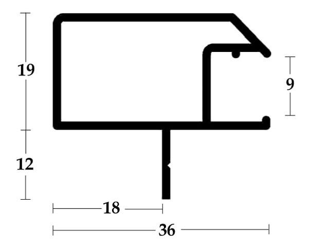T_ REDŐNY RENDSZER 3153 RÁCSAVAROZHATÓ FRONT SÍN KÜLSÖ, 18mm RÁTAKARÁS 2,6m EZÜST 0